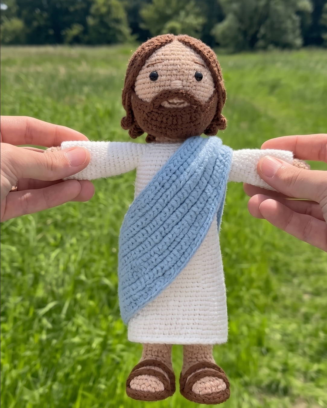 Jesus crochet plushie